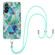 Samsung Galaxy A54 5G Electroplating IMD Splicing Dual-side Marble TPU Phone Case with Lanyard - Green