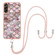 Samsung Galaxy A54 5G Electroplating IMD TPU Phone Case with Lanyard - Pink Scales