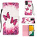 Samsung Galaxy A54 5G 3D Painting Horizontal Flip Leather Phone Case - Rose Butterfly