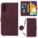 Samsung Galaxy A54 5G Crossbody 3D Embossed Flip Leather Phone Case - Wine Red