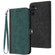 Samsung Galaxy A54 5G Side Buckle Double Fold Hand Strap Leather Phone Case - Dark Green