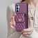 Samsung Galaxy A54 5G Vertical Wallet Rhombic Leather Phone Case - Dark Purple