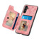 Samsung Galaxy A54 5G Retro Skin-feel Ring Multi-card Wallet Phone Case - Pink