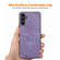 Samsung Galaxy A54 5G ENKAY Retro Leather Skin PC Phone Case with High Aluminum-silicon Glass Film - Purple