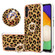 Samsung Galaxy A54 5G Electroplating Dual-side IMD Phone Case with Ring Holder - Leopard Print