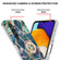 Samsung Galaxy A54 5G Splicing Marble Flower IMD TPU Phone Case Ring Holder - Blue Green