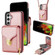 Samsung Galaxy A54 5G Zipper Hardware Card Wallet Phone Case - Rose Gold