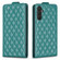 Samsung Galaxy A54 5G Diamond Lattice Vertical Flip Leather Phone Case - Green