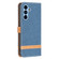 Samsung Galaxy A54 5G Color Block Denim Texture Leather Phone Case - Dark Blue