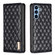 Samsung Galaxy A54 5G Diamond Lattice Magnetic Leather Flip Phone Case - Black