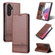 Samsung Galaxy A54 5G AZNS Magnetic Calf Texture Flip Leather Phone Case - Dark Brown