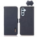 Samsung Galaxy A54 5G KHAZNEH Side-Magnetic Litchi Genuine Leather RFID Phone Case - Blue