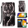 Samsung Galaxy A54 5G Colored Drawing Pattern Plain Weave Leather Phone Case - Black And White Tiger