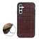 Samsung Galaxy A54 5G Crocodile Texture Genuine Leather Phone Case - Brown