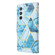 Samsung Galaxy A54 5G Marble Bronzing Stitching Leather Phone Case - Blue