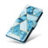Samsung Galaxy A54 5G Marble Bronzing Stitching Leather Phone Case - Blue