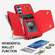 Samsung Galaxy A54 5G Zipper Card Bag Phone Case with Dual Lanyard - Red