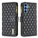 Samsung Galaxy A54 5G Diamond Lattice Zipper Wallet Leather Flip Phone Case - Black