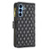 Samsung Galaxy A54 5G Diamond Lattice Zipper Wallet Leather Flip Phone Case - Black