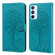 Samsung Galaxy A54 5G Tree & Deer Pattern Pressed Printing Horizontal Flip Leather Phone Case - Blue