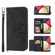Samsung Galaxy A54 5G Skin-feel Flowers Embossed Wallet Leather Phone Case - Black