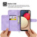 Samsung Galaxy A54 5G Skin-feel Flowers Embossed Wallet Leather Phone Case - Purple