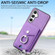 Samsung Galaxy A54 5G Electroplating Skin-feel Leather Ring Card Wallet Phone Case - Purple Samsung Galaxy A54 5G Electroplating Skin-feel Leather Ring Card Wallet Phone Case - Purple