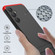 Samsung Galaxy A54 5G GKK Three Stage Splicing Full Coverage PC Phone Case with Stand - Black Red