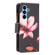 Samsung Galaxy A54 5G Colored Drawing Pattern Zipper Leather Phone Case - Lotus