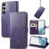 Samsung Galaxy A54 5G Four-leaf Clasp Embossed Buckle Leather Phone Case - Purple