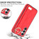 Samsung Galaxy A54 5G Non-slip Full Coverage Ring PU Phone Case with Wristband - Red