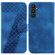 Samsung Galaxy A54 5G 7-shaped Embossed Leather Phone Case - Blue