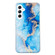 Samsung Galaxy A54 5G IMD Shell Pattern TPU Phone Case - Blue Gold Marble