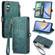 Samsung Galaxy A54 5G Geometric Zipper Wallet Side Buckle Leather Phone Case - Green