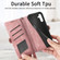 Samsung Galaxy A54 5G Geometric Zipper Wallet Side Buckle Leather Phone Case - Pink