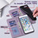 Samsung Galaxy S23 Ultra 5G Tree & Deer Pattern Pressed Printing Horizontal Flip Leather Phone Case - Purple