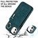 Samsung Galaxy S23 Ultra 5G Retro Ring and Zipper RFID Card Slot Phone Case - Blue