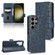 Samsung Galaxy S23 Ultra 5G Symmetrical Triangle Leather Phone Case - Blue