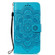 Samsung Galaxy S23 Ultra 5G Sun Mandala Embossing Pattern Phone Leather Case - Blue