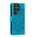 Samsung Galaxy S23 Ultra 5G Sun Mandala Embossing Pattern Phone Leather Case - Blue