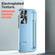 Samsung Galaxy S23 Ultra 5G Electroplating Pen Slot Phone Case with Holder - Blue Samsung Galaxy S23 Ultra 5G Electroplating Pen Slot Phone Case with Holder - Blue