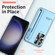 Samsung Galaxy S23 Ultra 5G Electroplating Pen Slot Phone Case with Holder - Blue Samsung Galaxy S23 Ultra 5G Electroplating Pen Slot Phone Case with Holder - Blue
