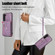 Samsung Galaxy S23 Ultra 5G Zipper RFID Card Slots Phone Case with Short Lanyard - Purple