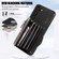Samsung Galaxy S23 Ultra 5G Zipper RFID Card Slots Phone Case with Short Lanyard - Black