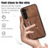 Samsung Galaxy S23 Ultra 5G Zipper RFID Card Slots Phone Case with Short Lanyard - Brown