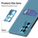 Samsung Galaxy S23 Ultra 5G Pure Color Invisible Lens Holder Phone Case - Lake Blue