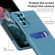 Samsung Galaxy S23 Ultra 5G Pure Color Invisible Lens Holder Phone Case - Lake Blue