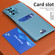 Samsung Galaxy S23 Ultra 5G Pure Color Invisible Lens Holder Phone Case - Lake Blue