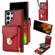 Samsung Galaxy S23 Ultra 5G Zipper Hardware Card Wallet Phone Case - Red