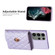 Samsung Galaxy S23 Ultra 5G Horizontal Metal Buckle Wallet Rhombic Leather Phone Case - Purple